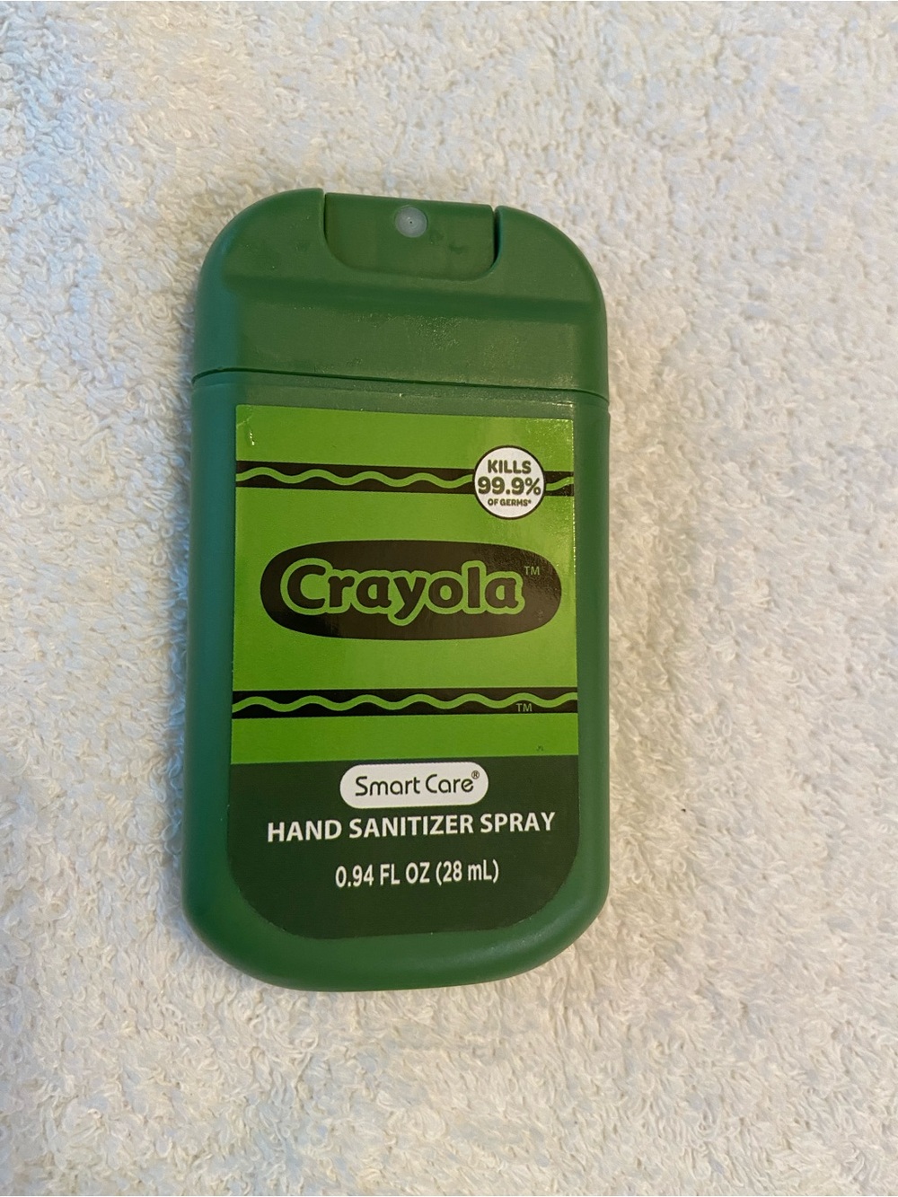 Crayola Green Smart Care Hand Sanitizer Spray Travel Size 0.94 fl oz